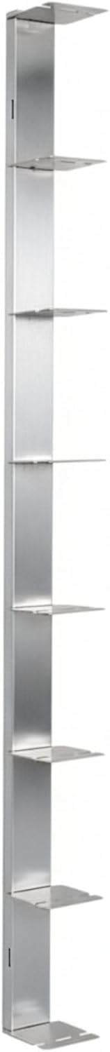 Radius Booksbaum 2 Wand groß Silber – Bücherregal aus pulverbeschichtetem Stahl, 15 x 170 x 15,5 cm für ca. 130 Bücher, Tragkraft 6,5 kg je Boden, stilvolles Wandregal (725C)