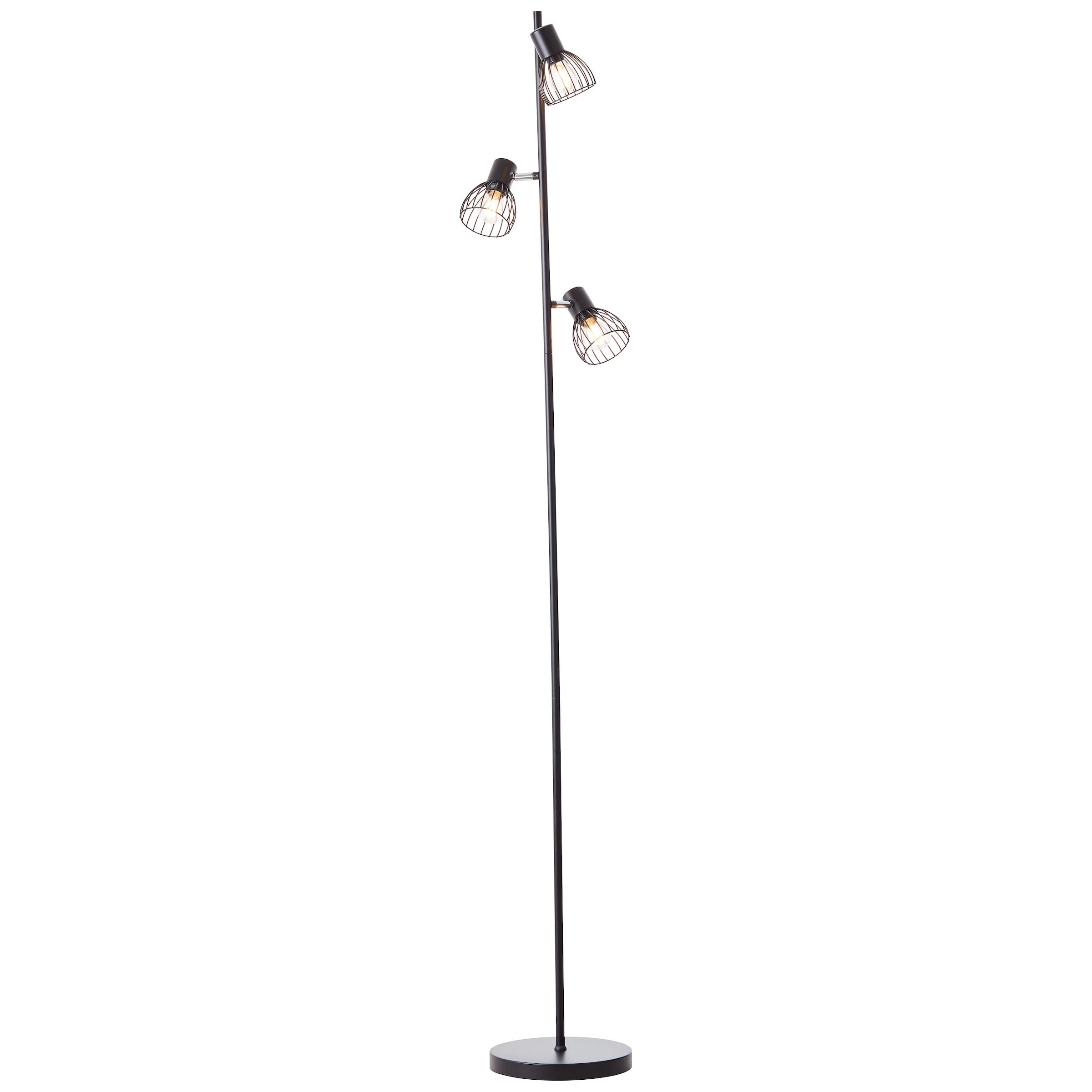 Brilliant Stehlampe »Blacky« E14 1 Stk. 3flg schwarz matt