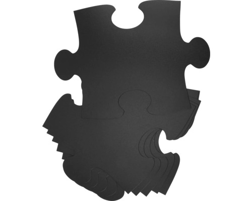 Krijtbord Muurvormpuzzel Zwart 6 st.