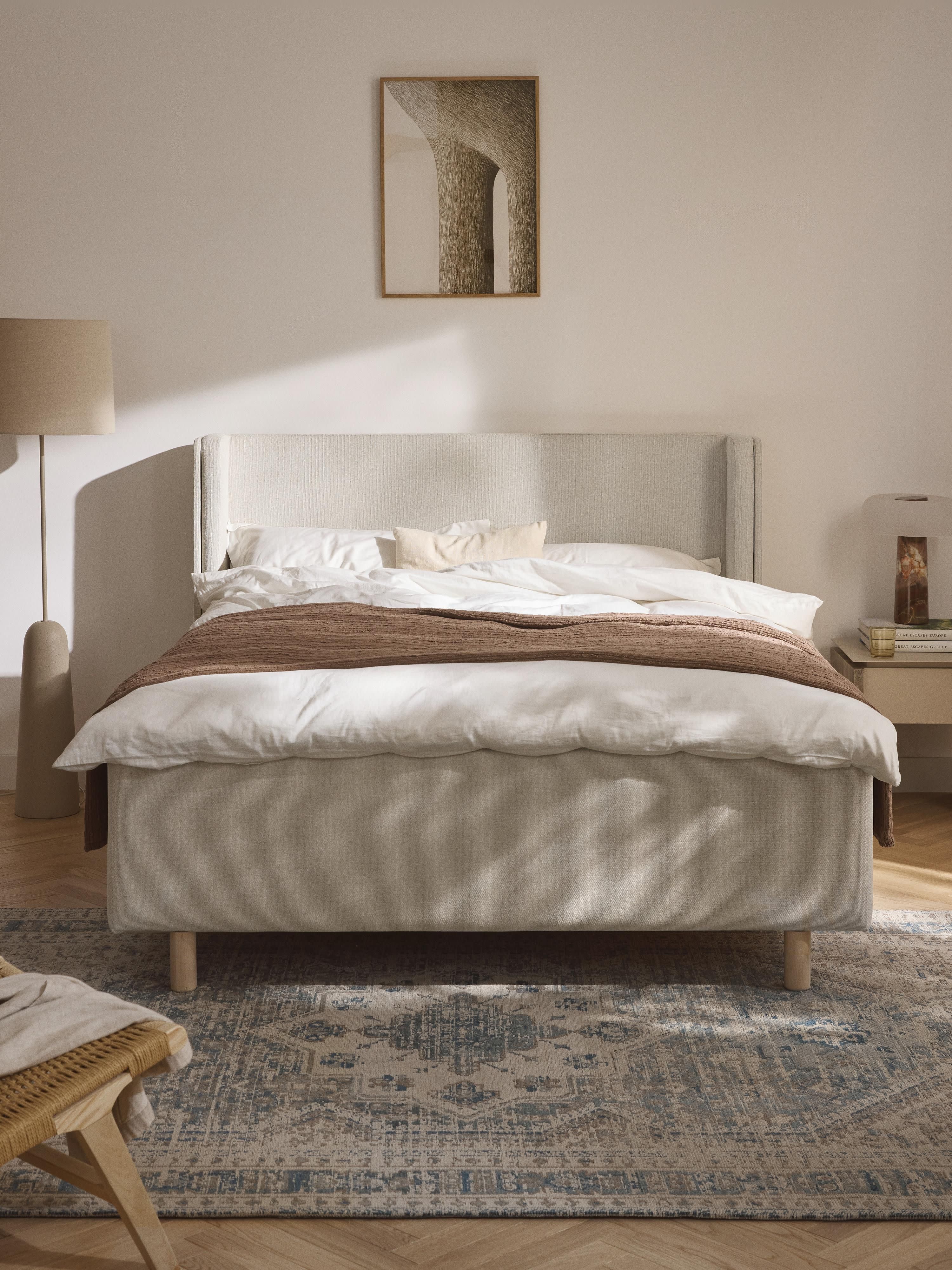 Gestoffeerd bed Arche met lades