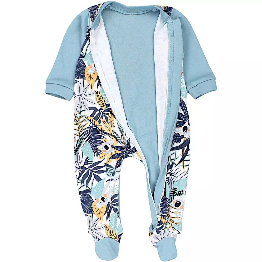 TupTam Baby Unisex Schlafstrampler mit Fuß 3er Pack mint