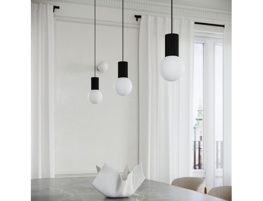 SOLLUX LIGHTING - Lampe à poser halo noir