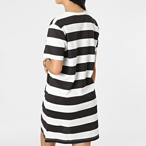 Robe Tee Shirt Femme June Stripe Noir Blanc