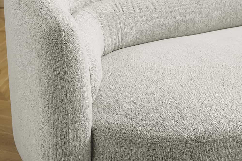 Design Sofa GATSBY 230cm beige Chenille Federkern 3-Sitzer Couch Rundum-Bezug