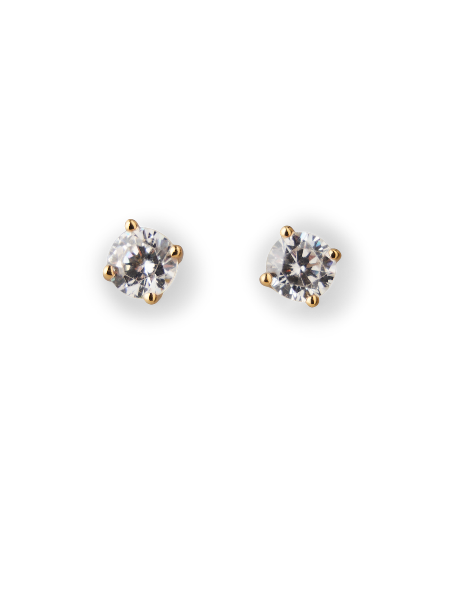 Pop ørestikker | 925 sterling sølv/18k forgyldt/cubic zirkonia. 3 x 3 x 14 mm. 2 stk. | Gold | & Copenhagen