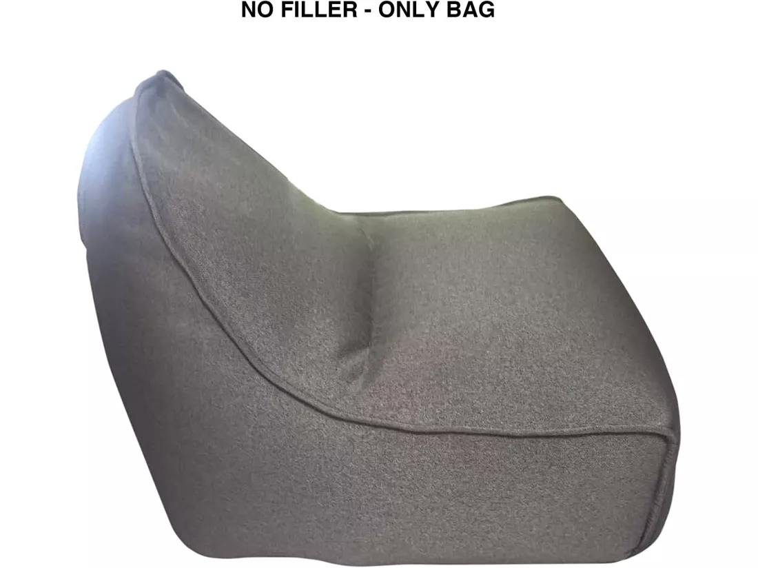 Housse De Pouf Polyester Gris Sans Remplissage 70x80x90