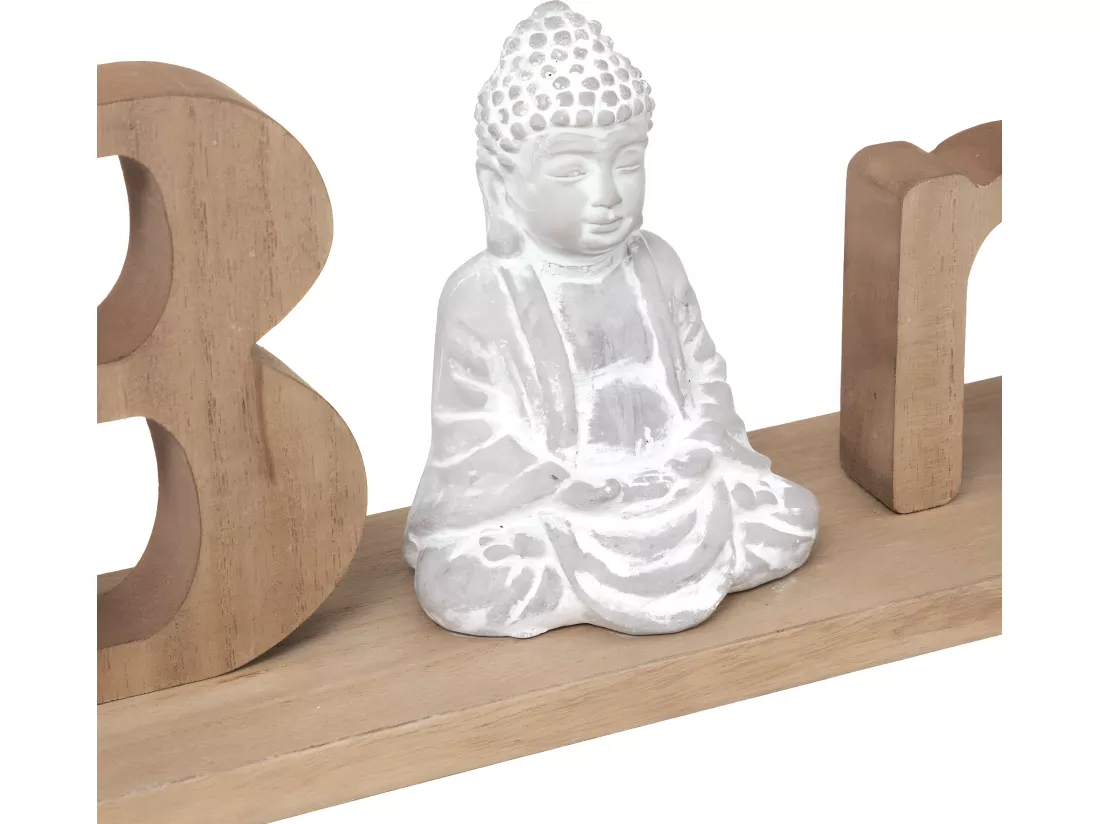 Objet déco Mot à poser Bonheur avec Bouddha L 52 cm