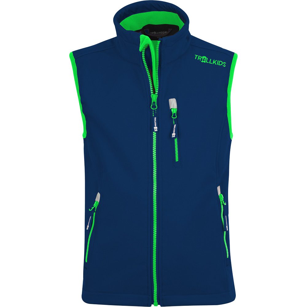Trollkids Trollfjord Weste Kinder navy light green