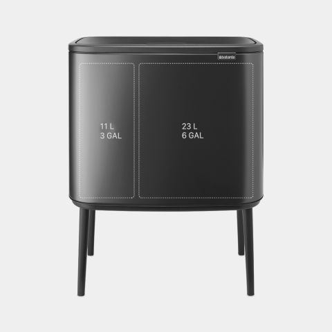 Bo Touch Bin, met 2 binnenemmers, 11   23 liter - Confident Grey