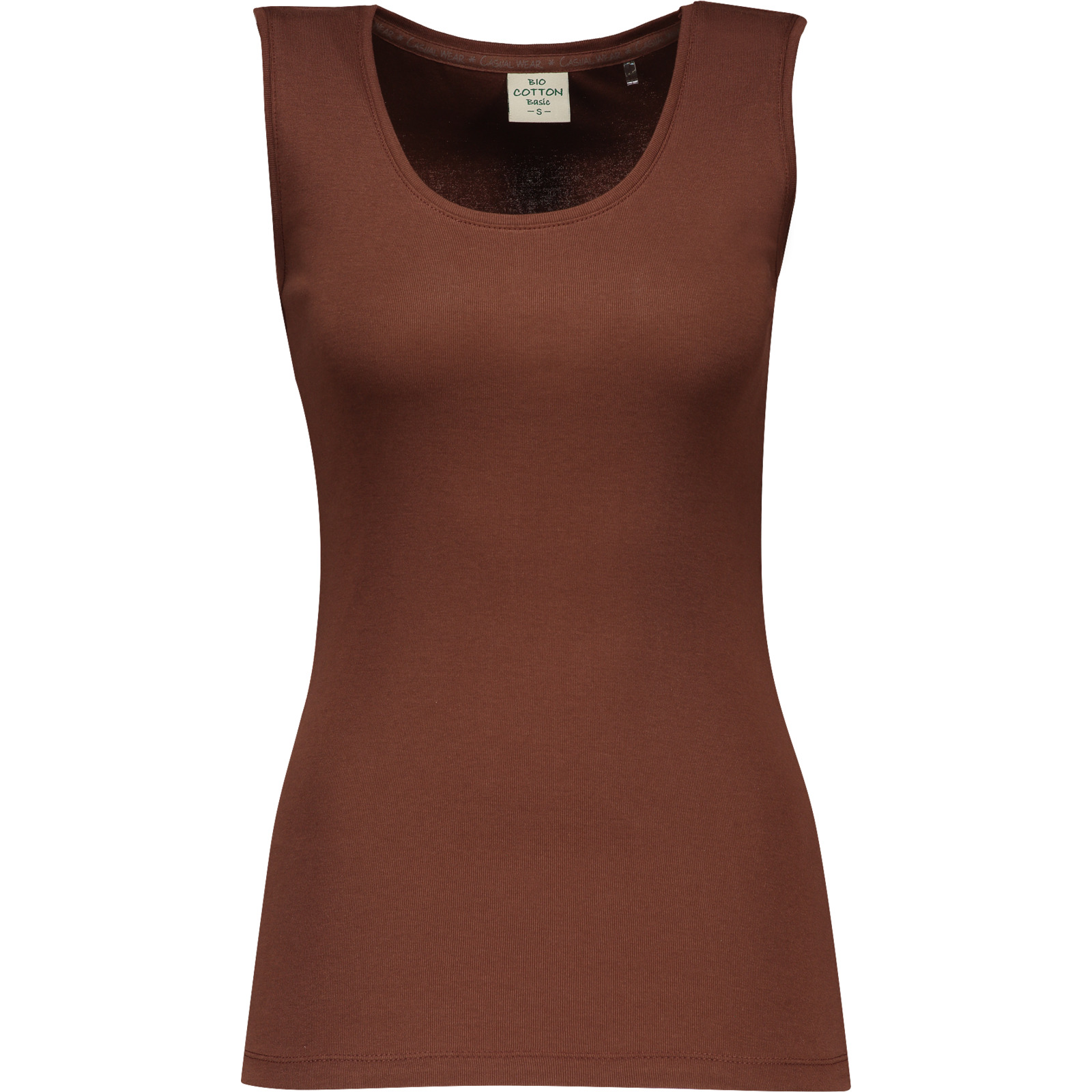 Damen-Top Bio rundhals L, braun