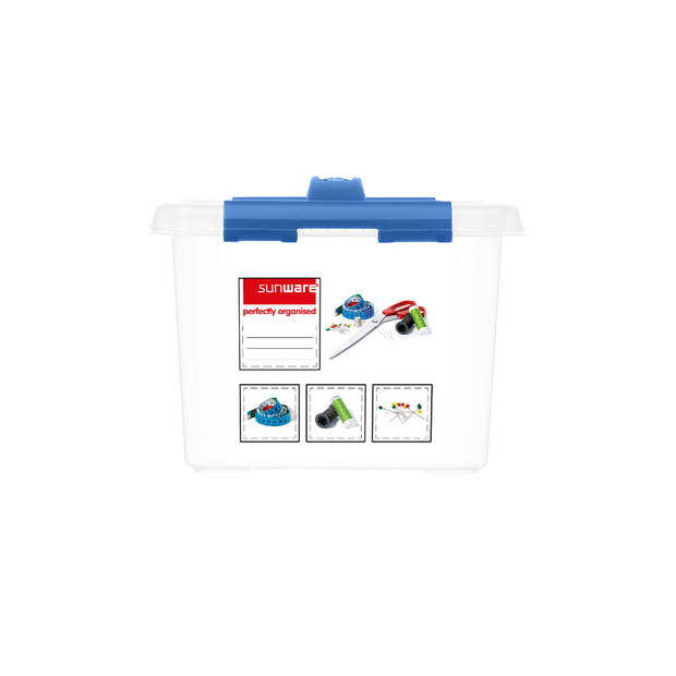 Q-line naaidoos met inzet 6L wit blauw