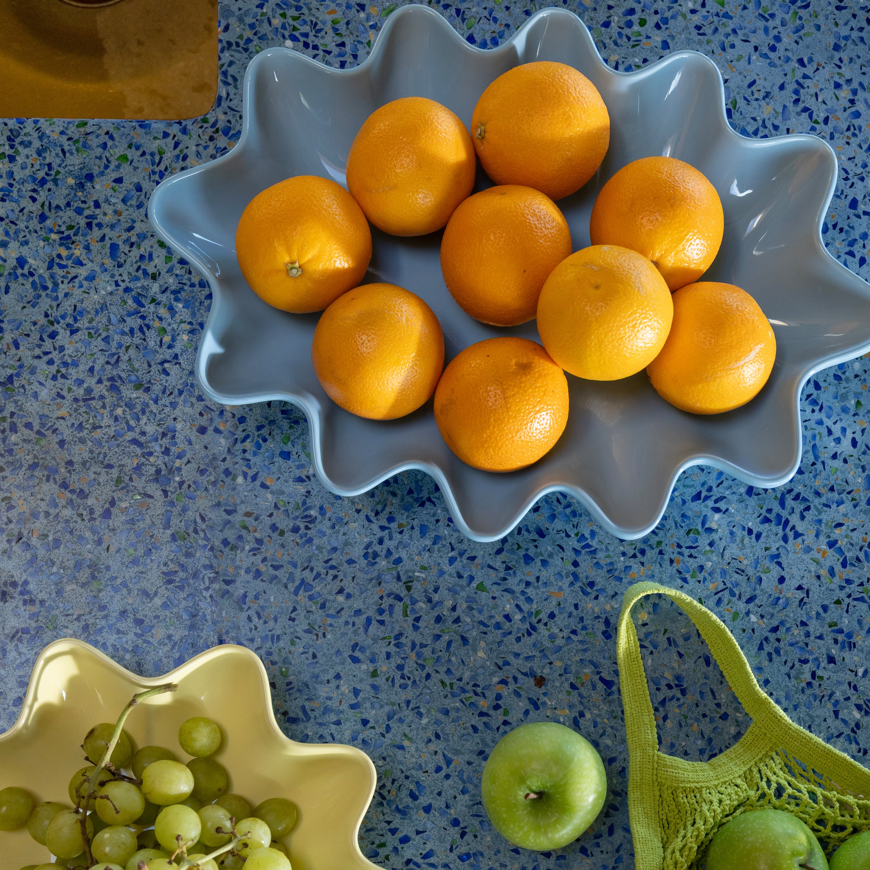 &k amsterdam Sun Schaal Ovaal - Ice Blue