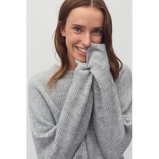 mbyM Gillian Striktrøje, Light Grey Melange, M/L