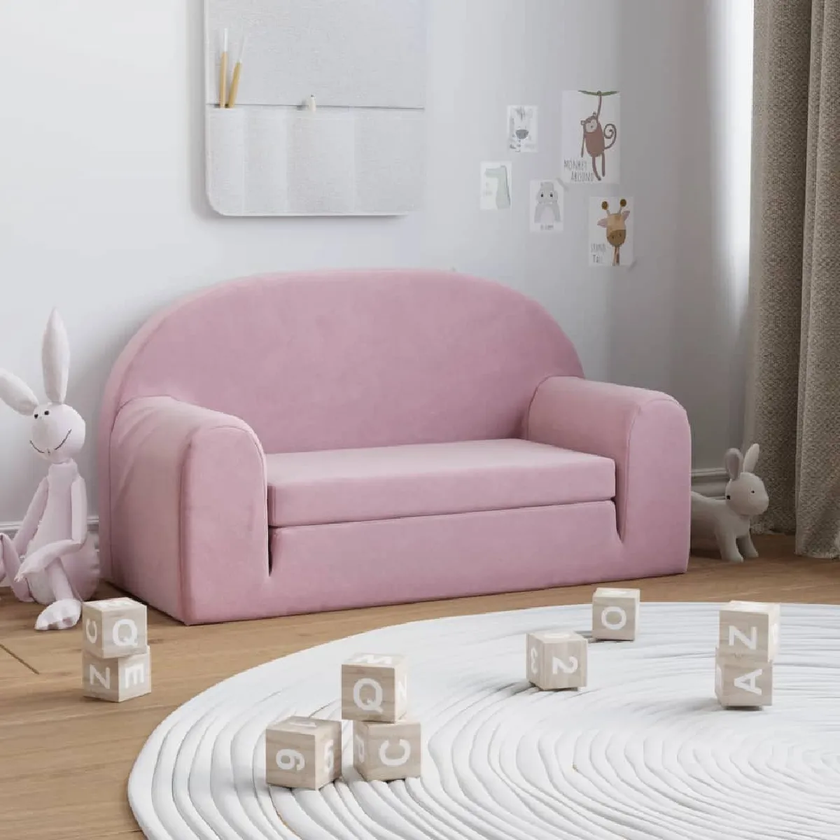 vidaXL 2 Places Rose