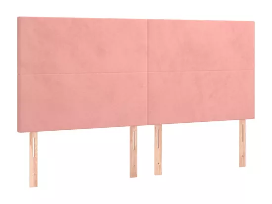 Sommier tapissier avec matelas et LED Rose 160x200 cm Velours