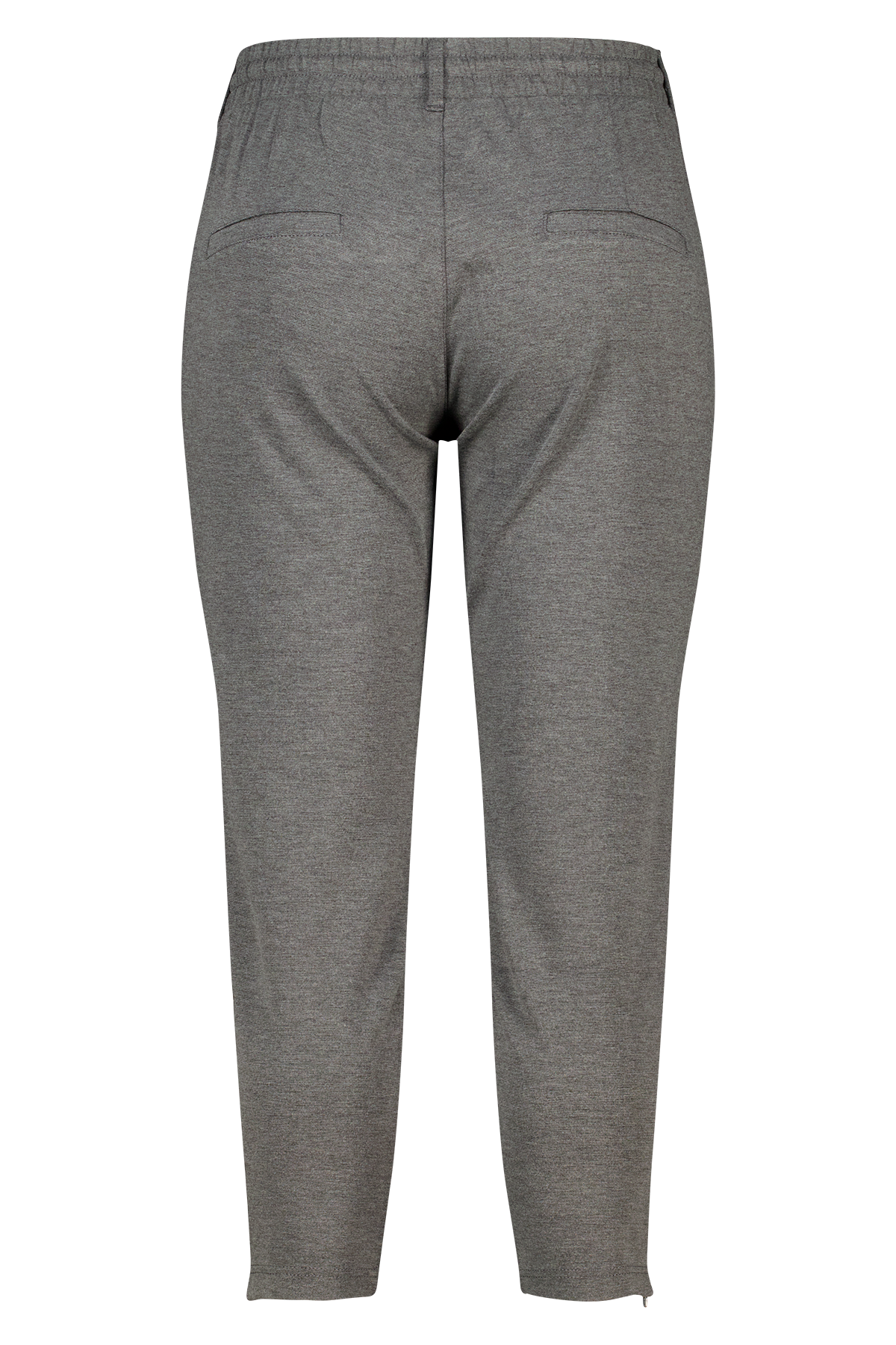 Slim fit broek dark grey melange