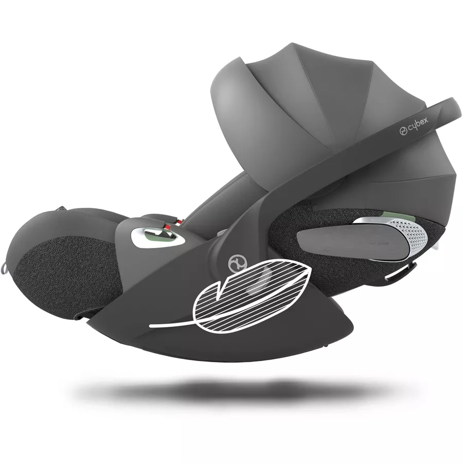 cybex PLATINUM Babyschale Cloud T I-Size Mirage Grey mit Basisstation Base T