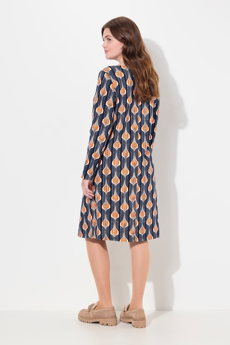 Sweatkleid, U-Boot-Ausschnitt, Langarm, Biobaumwolle