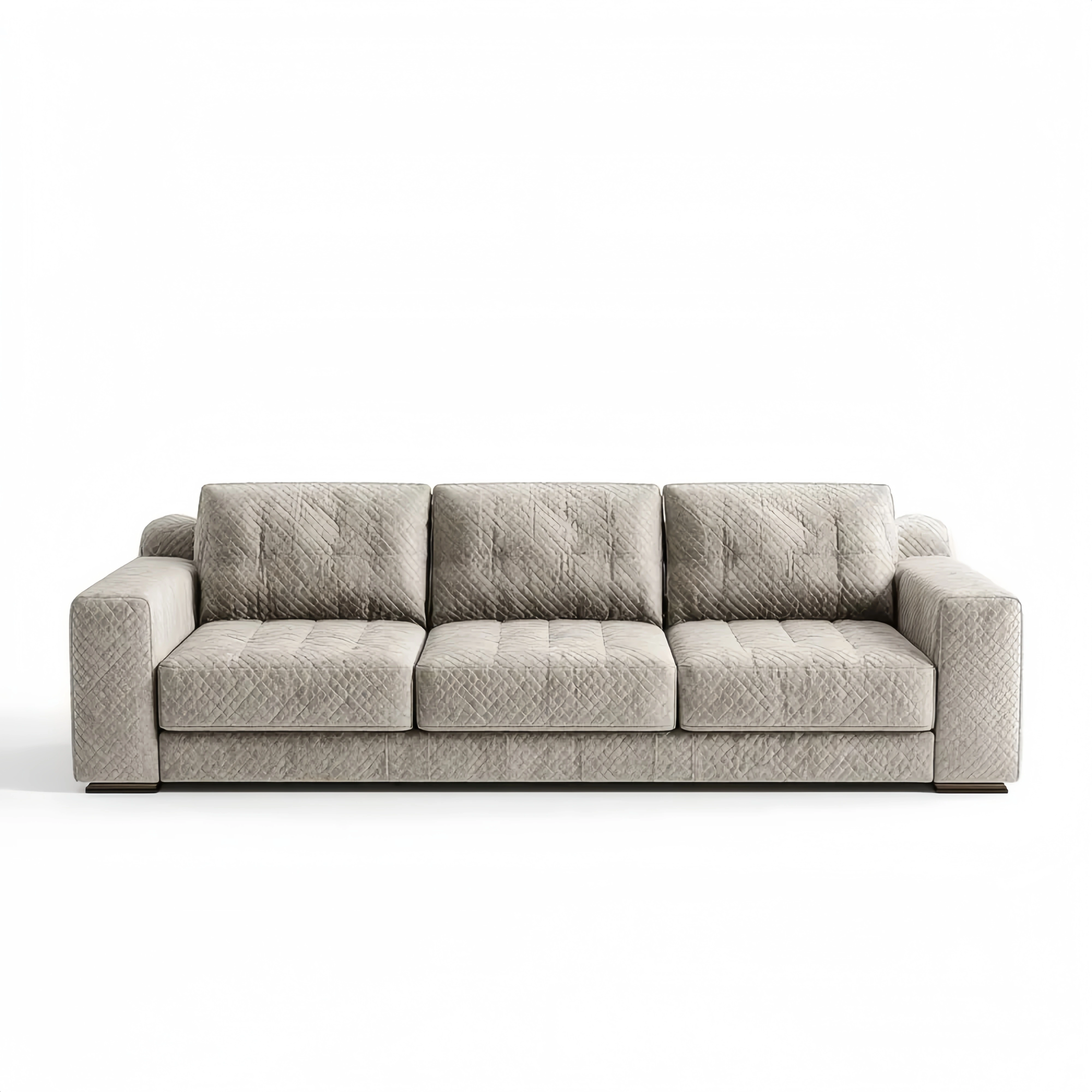 3-Sitzer-Sofa Stoff 210x90x85 cm – Hellgrau – Modernes Design