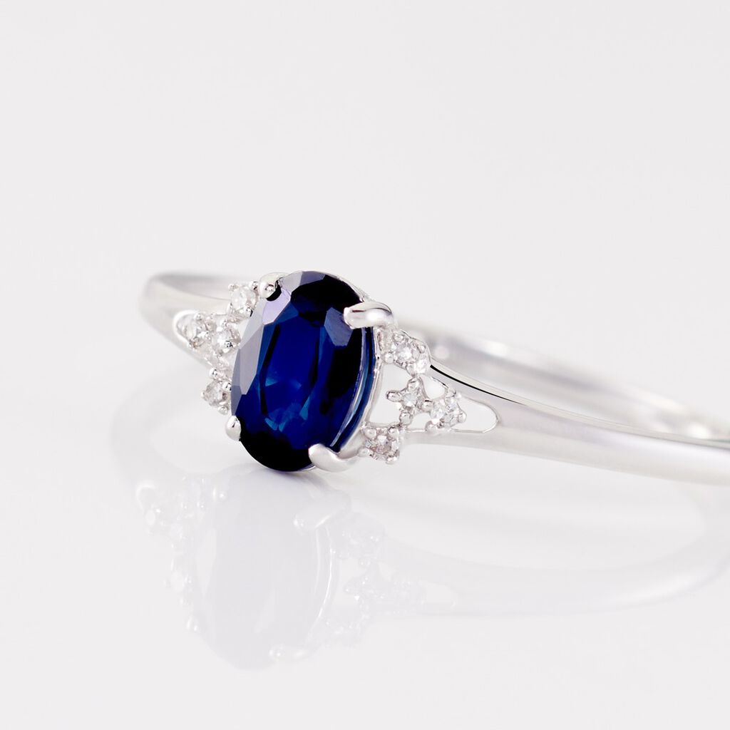 Bague Or Blanc Marie Saphir Diamants