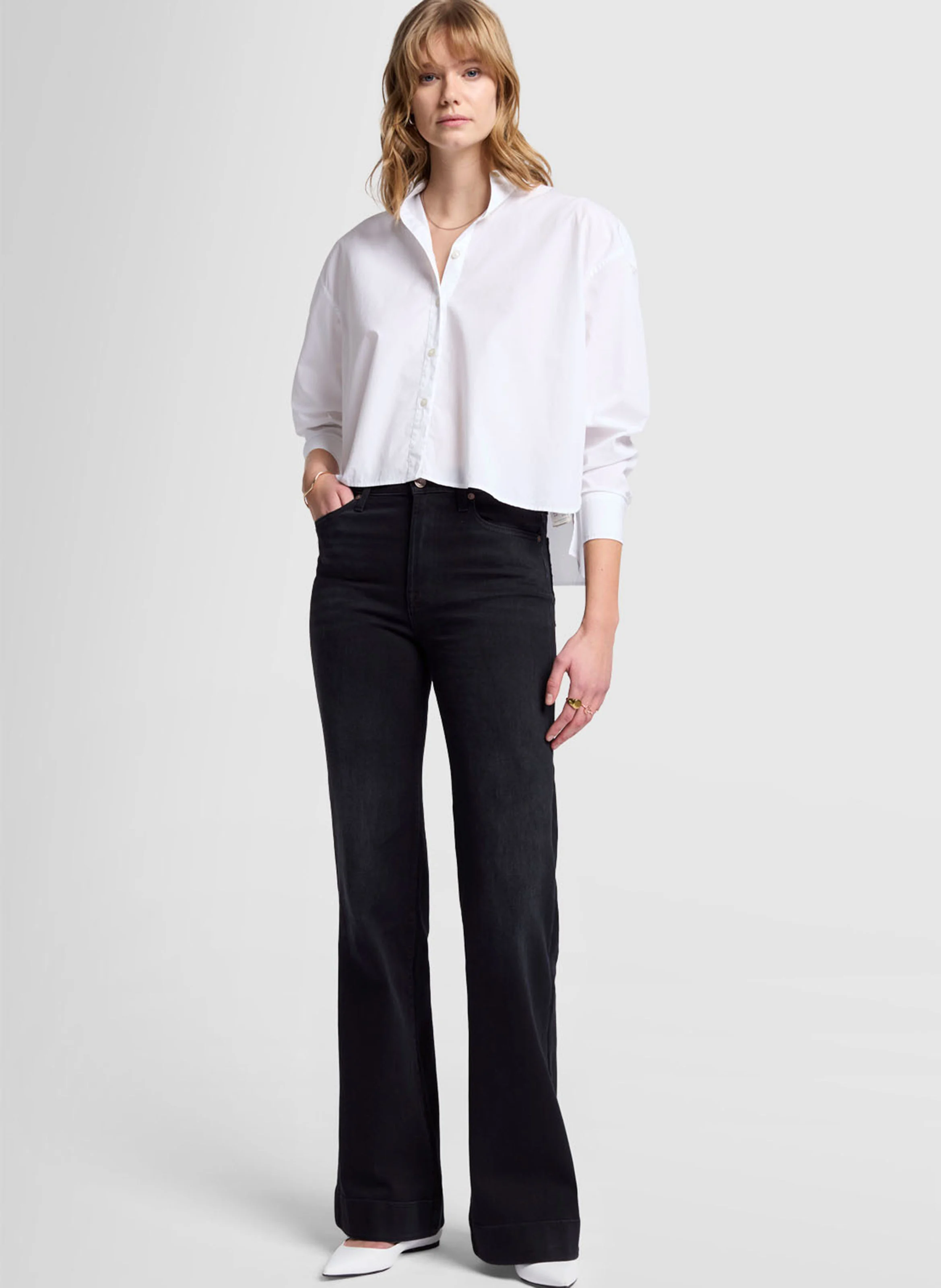 MODERN DOJO ENVY - Jean flare en coton mélangé | Noir