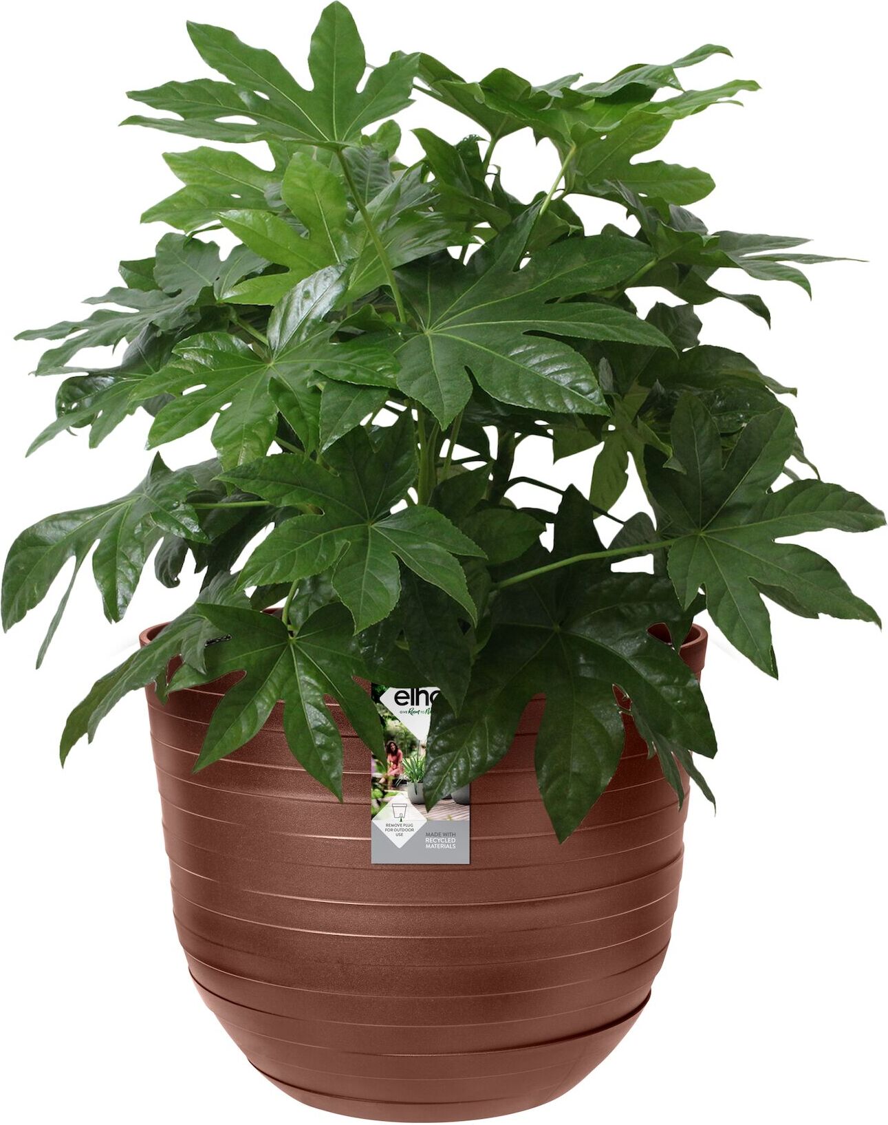 Elho bloempot Fuente bruin D 38 H 31 cm