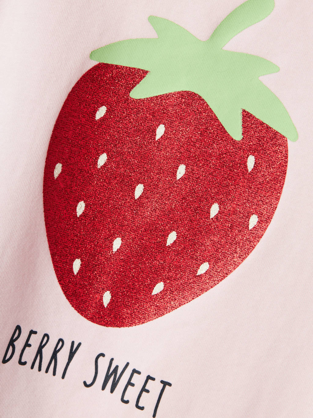 NAME IT t-shirt lichtroze met glitter