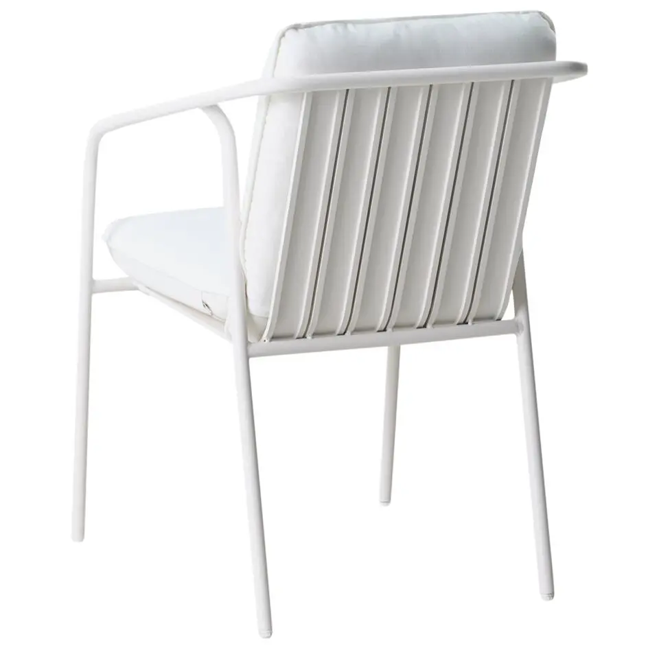 ASCIANO - Tuinstoel set van 4 - Wit - Metaal/Aluminium