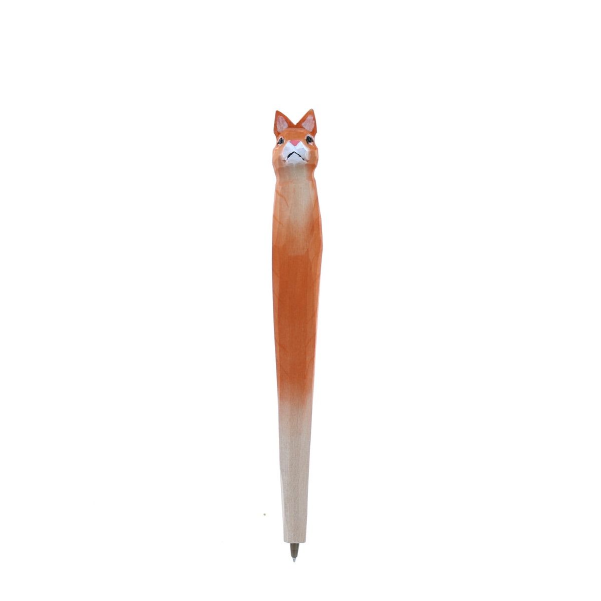 Stylo en bois sculpté chat Petit toi