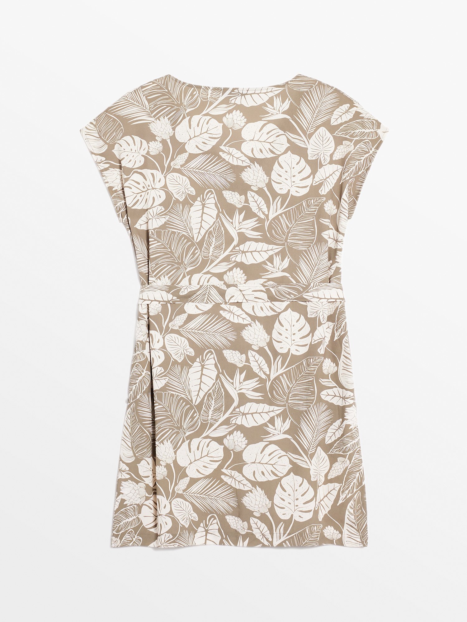 Robe Femme Motif Floral Kaki