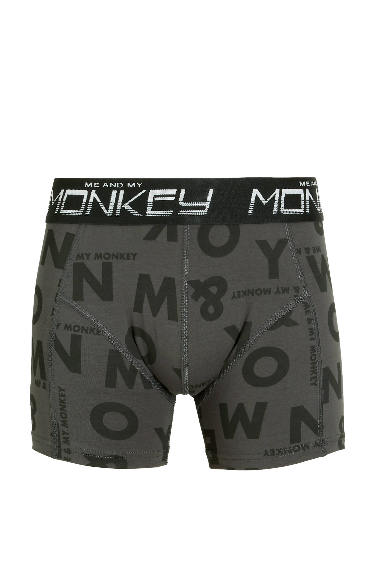 Me & My Monkey boxershort - set van 3 zwart/army