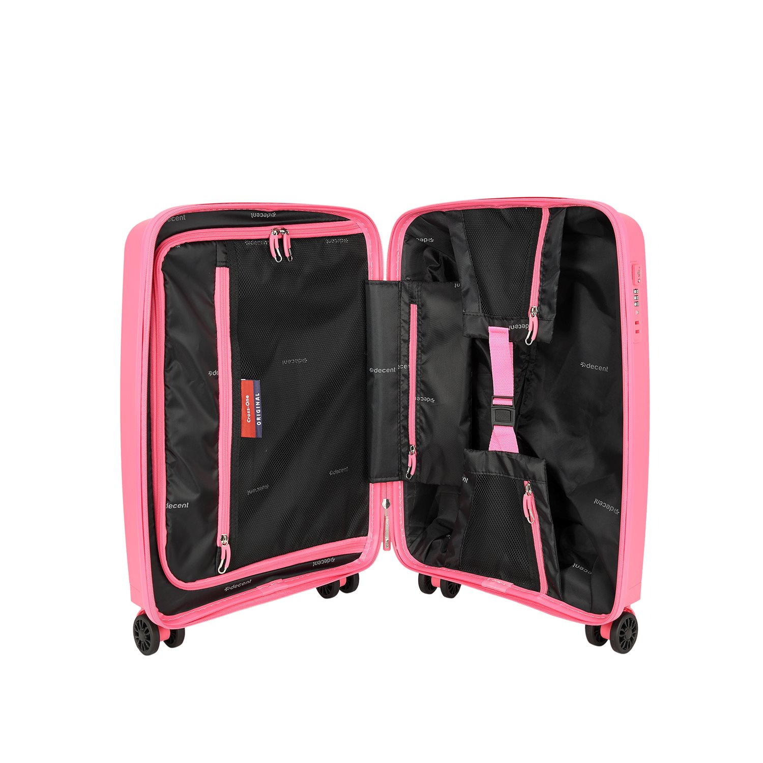 Decent Cross-One Cabin Trolley 55/35 pink