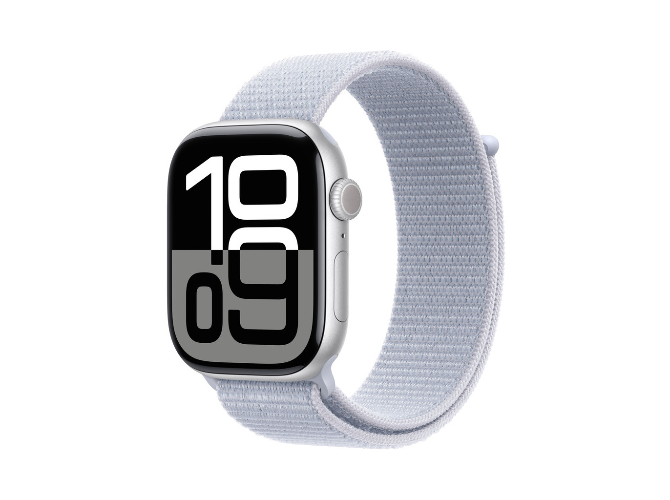 APPLE WATCH10 GPS 46MM ALUMÍNIO PRATEADO COM LOOP DESPORTIVA AZUL NUVEM