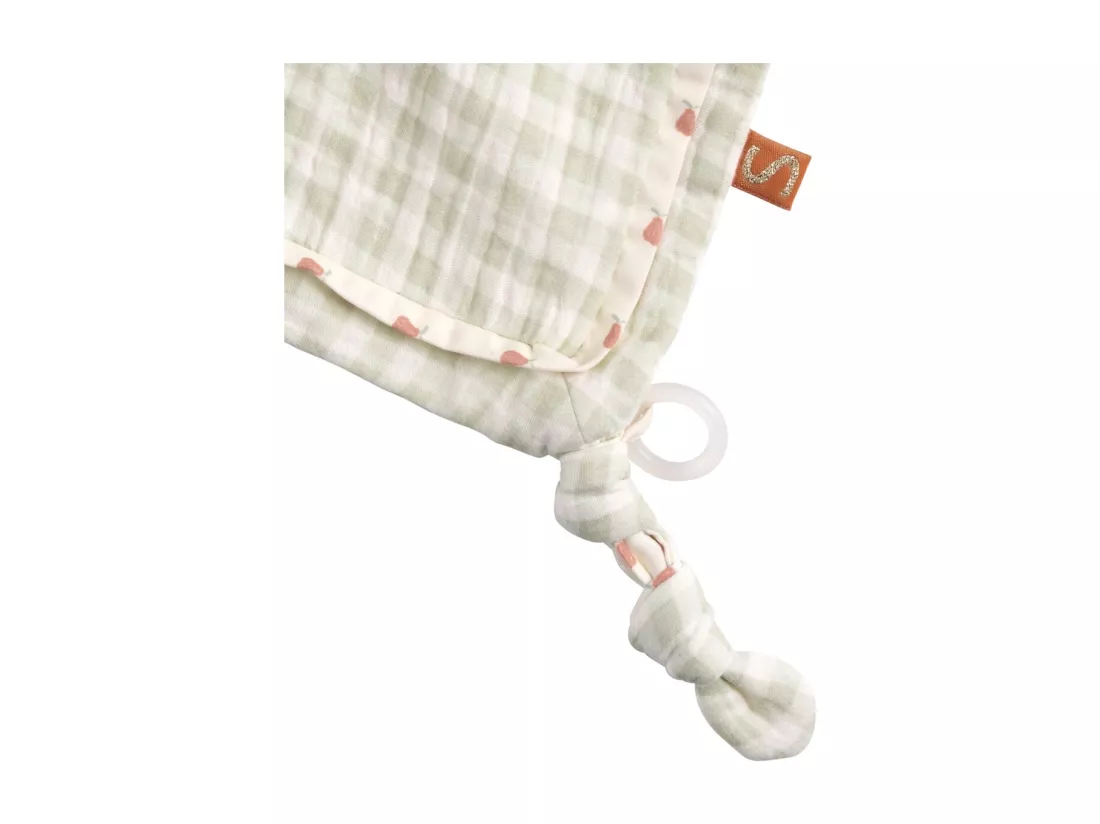 Doudou mouchoir jardinier en coton Vert