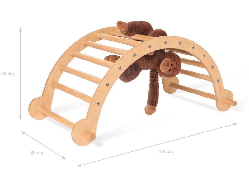 Pinolino Kletterbogen und Wippe Kari Massive Kletterwippe