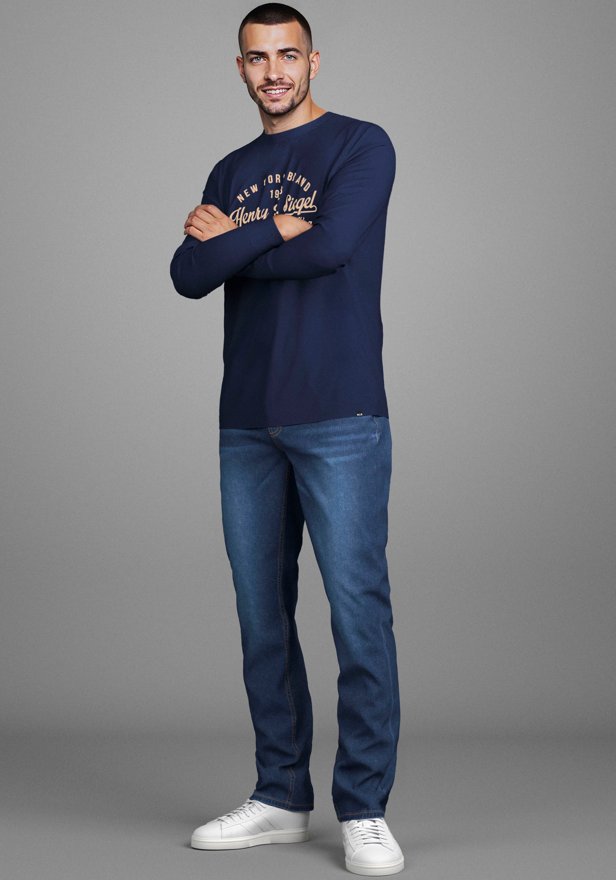 Bruno Banani Straight-Jeans »Hutch«, gerade Beinform,  teilweise mit modischen Destroyed-Effekten,