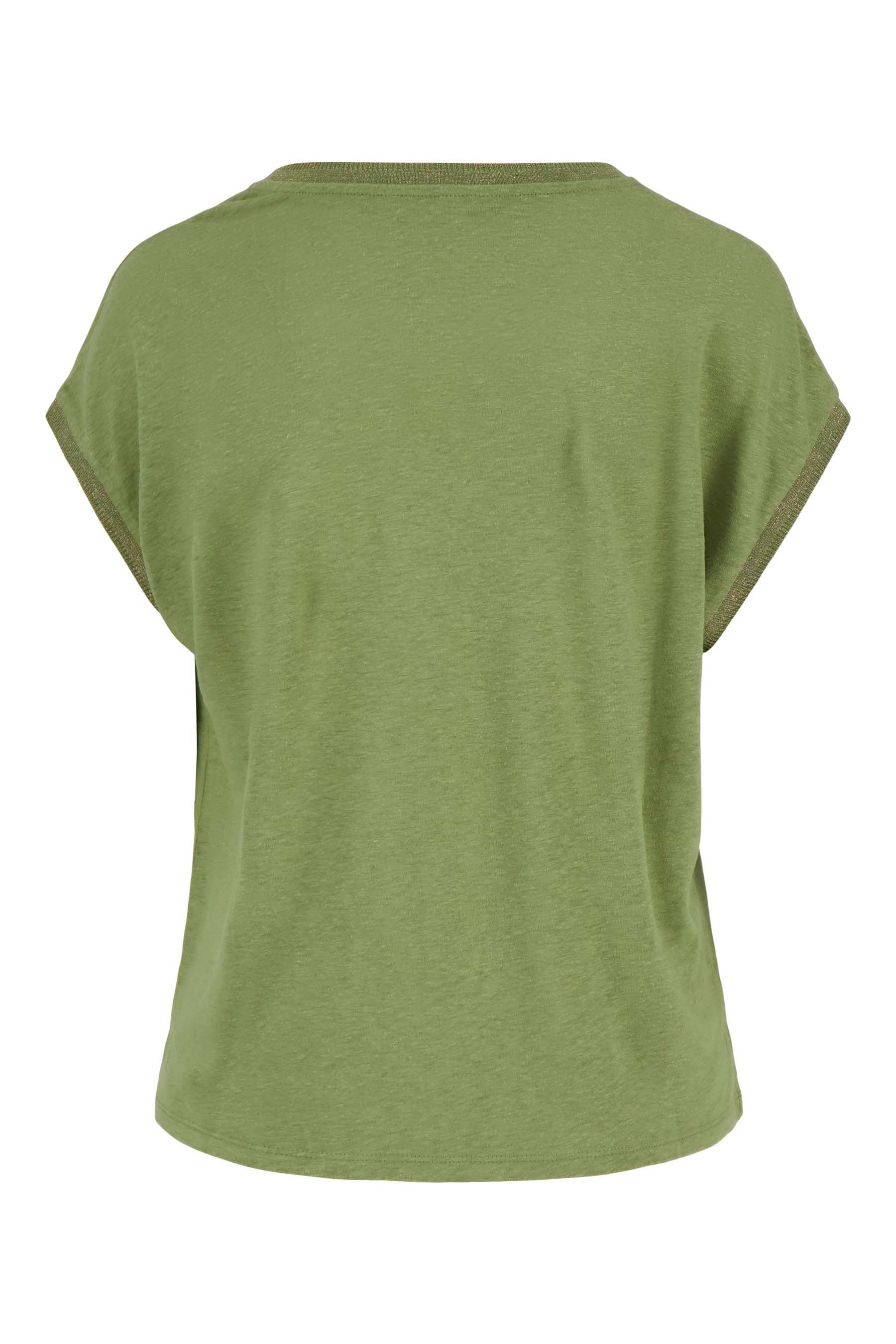 V hals top met lurex boord