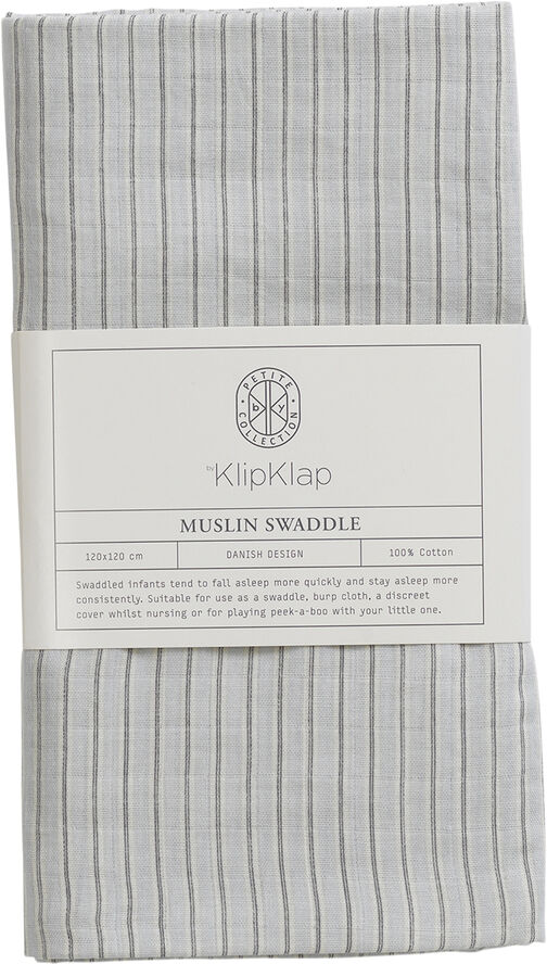 by KlipKlap Sengetøj voksen Alfred stripe moon grey