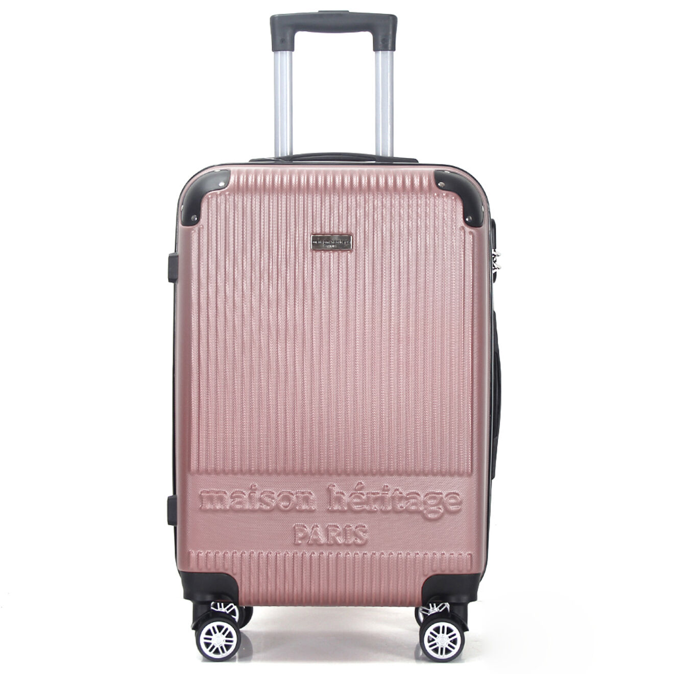 Maison Héritage Valise Moyen Séjour 4 roues doubles Dauphine 60 cm rose doré