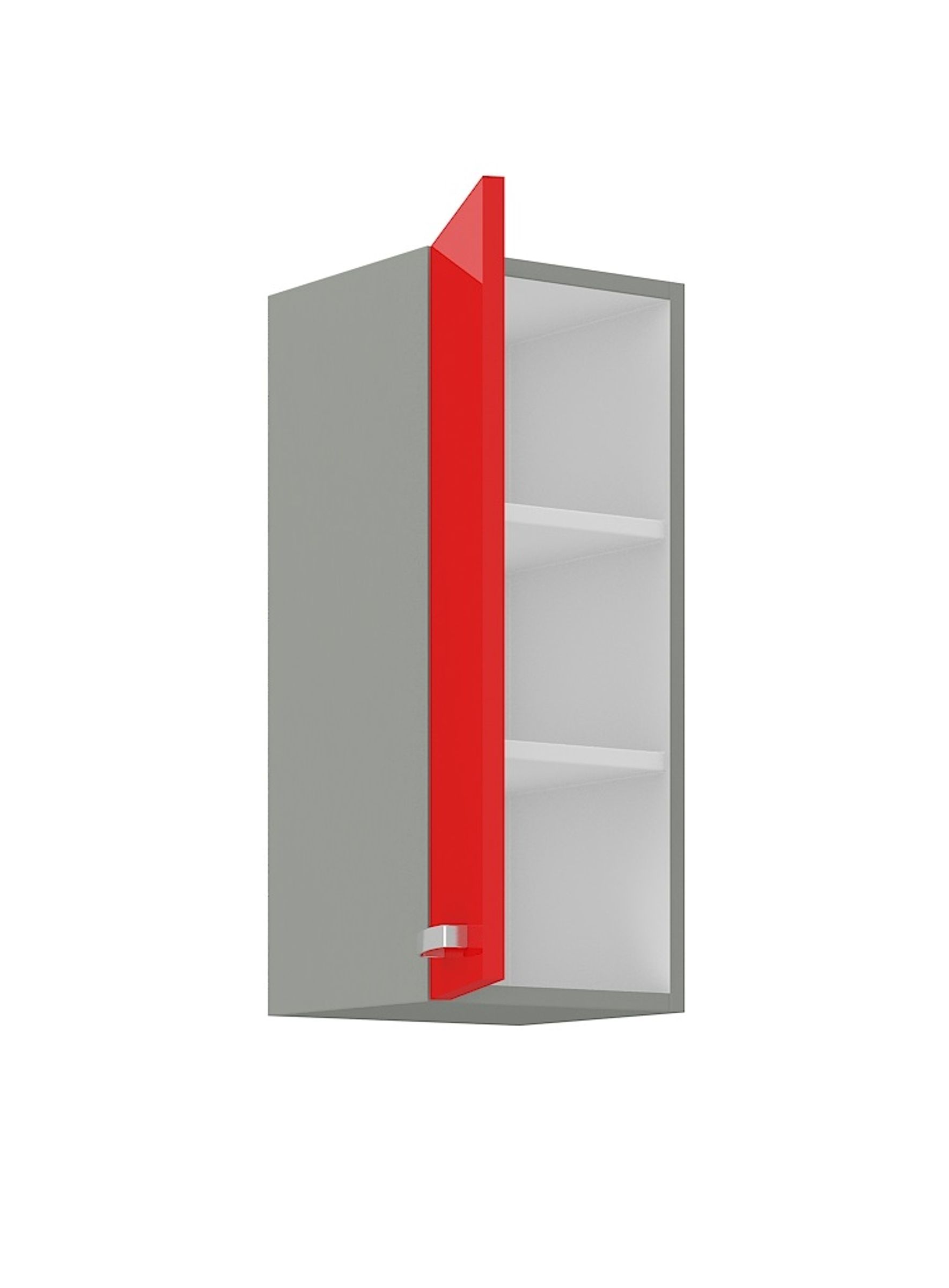 Küchen Hängeschrank 30 Glanz Rot Grau Küchenzeile Küchenblock Küche Rose Bianca