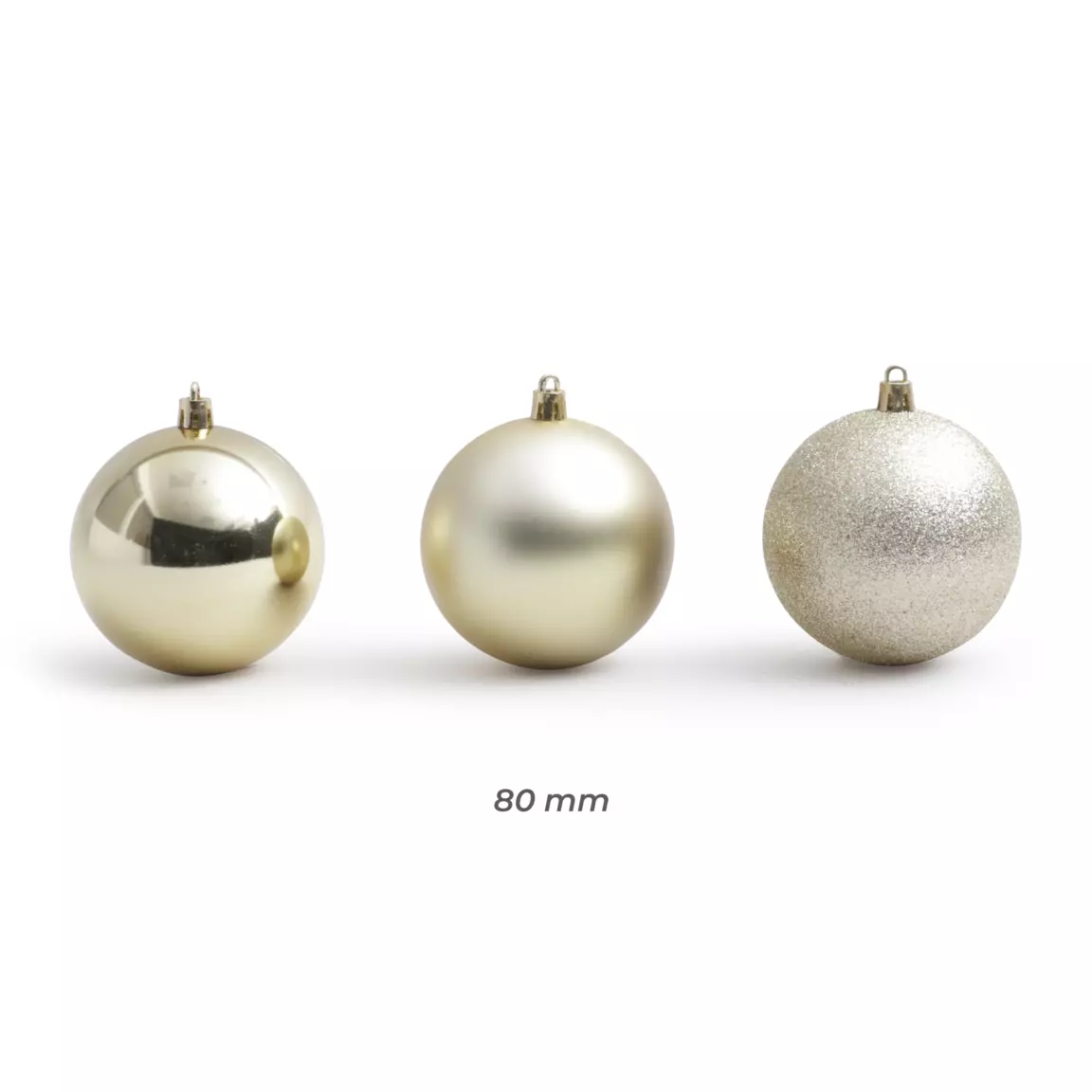 Lot de 30 boules de Noël (D80 mm) New Alpine Perle