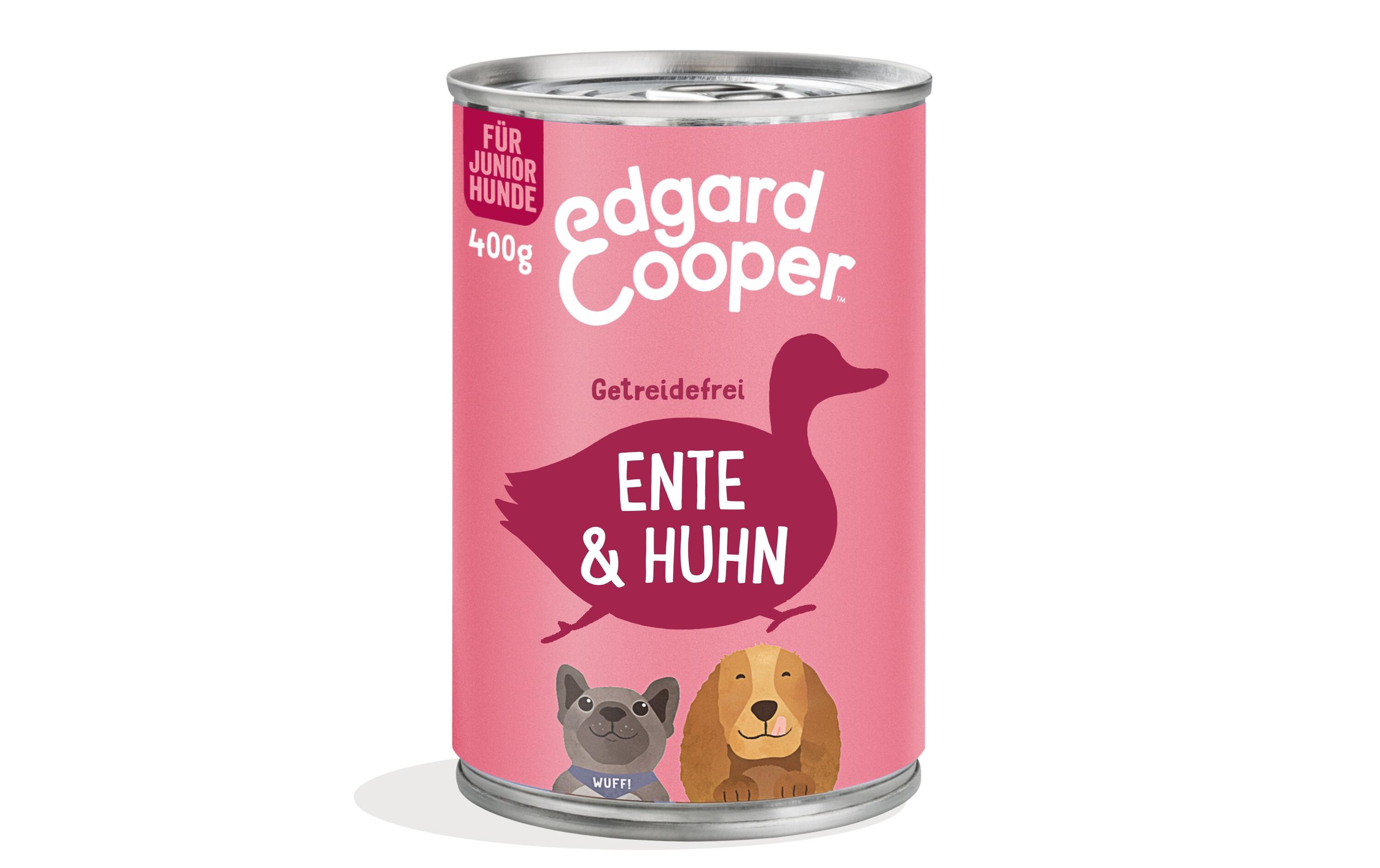 Nassfutter Junior Ente + Huhn, 6 x 400 gAlleinfuttermittel für Welpen