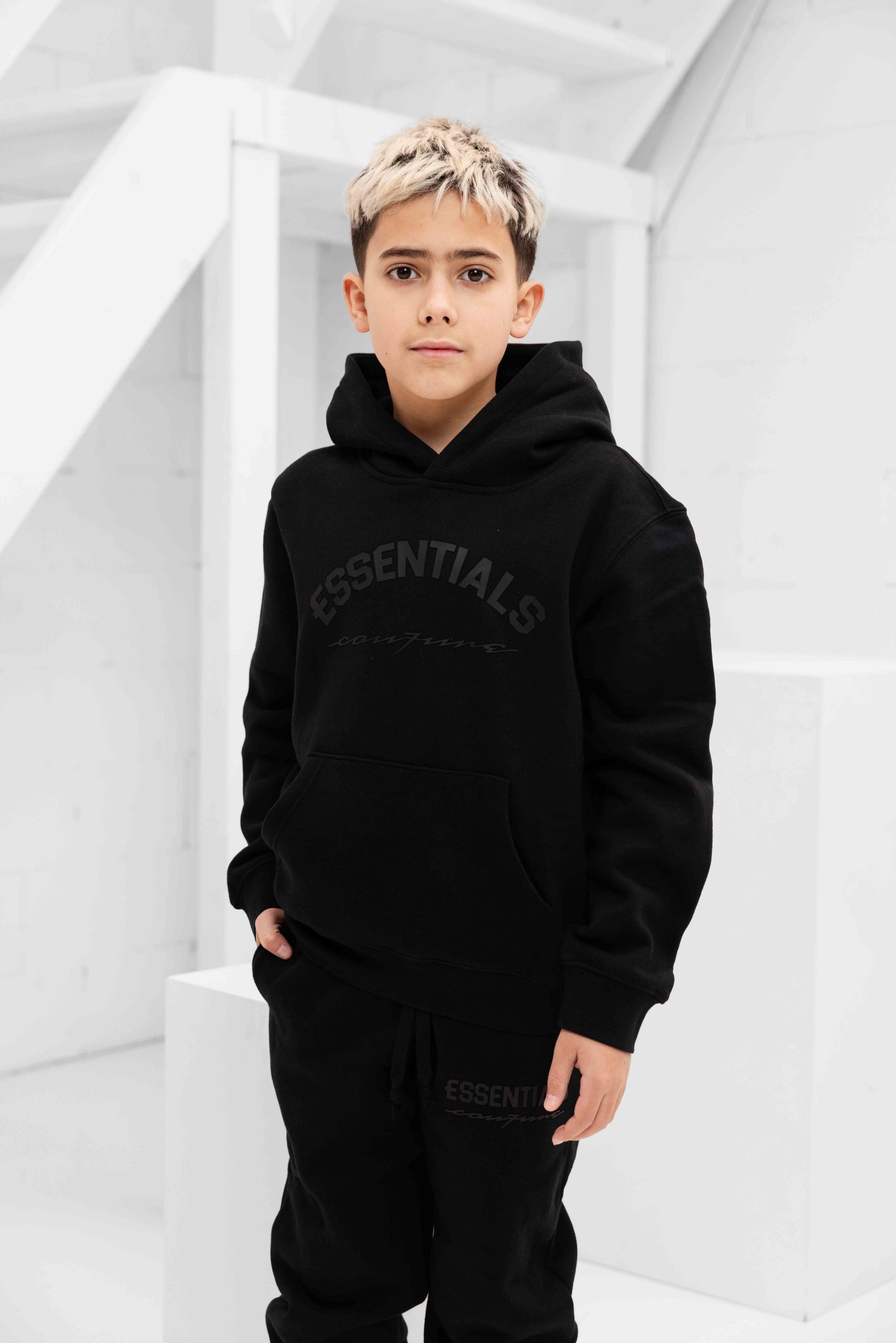 Cou7ure Essentials Basic Curve Trainingspak Kids Zwart