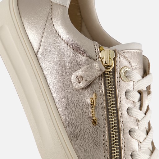 Tamaris Comfort Sneakers goud Leer