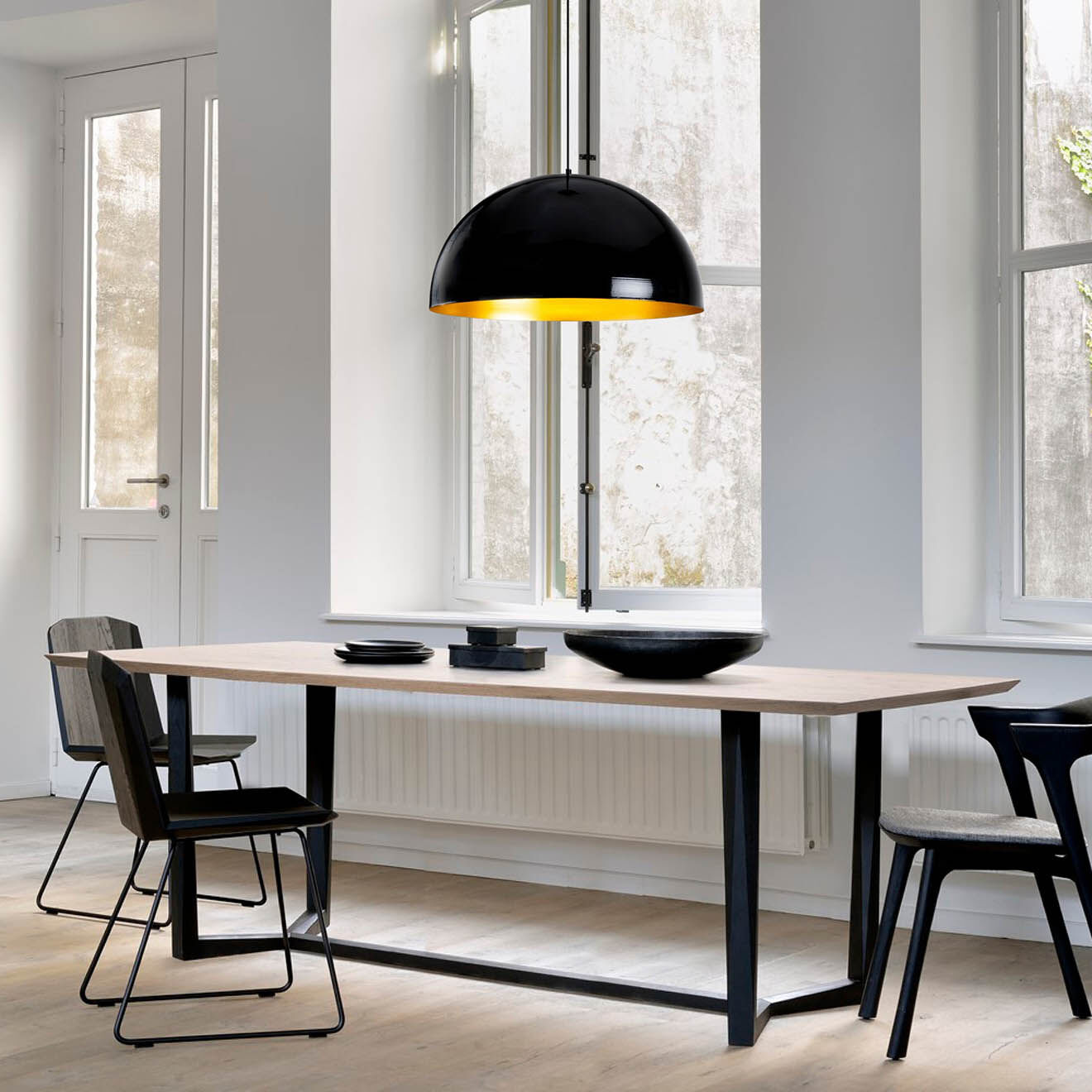 Opviq Suspension Berceste noire - 60x60x126 cm