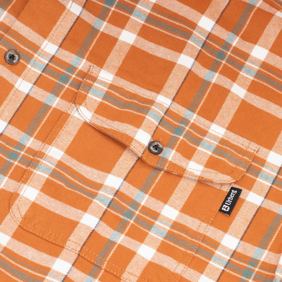 Urberg Flannel Ls W Strap Shirt Men Glazed Ginger