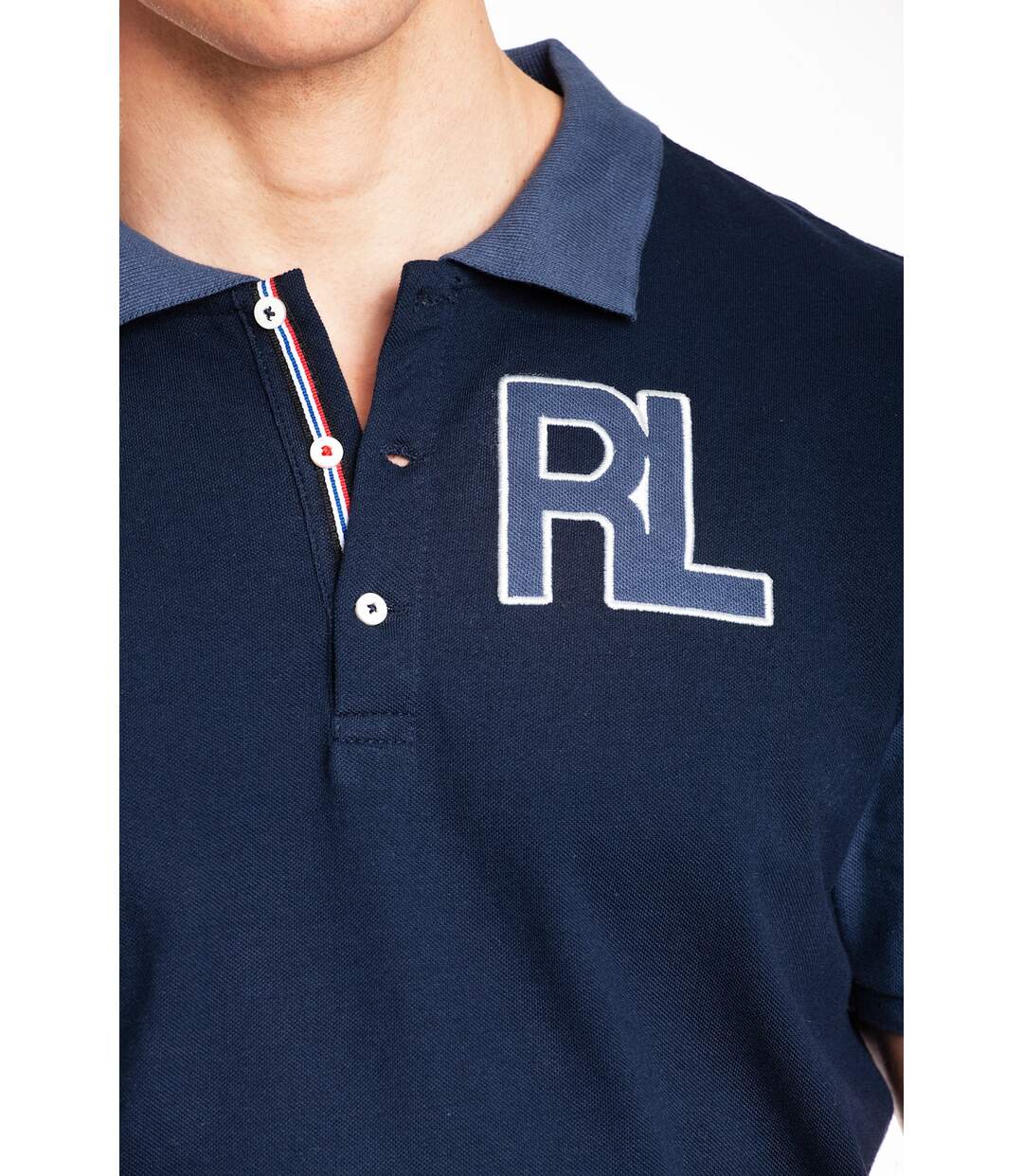 Polo coton bicolore BRUCE gris