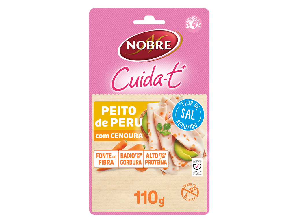 FIAMBRE FATIADO DE PERÚ NOBRE COM CENOURA CUIDA TE 110G