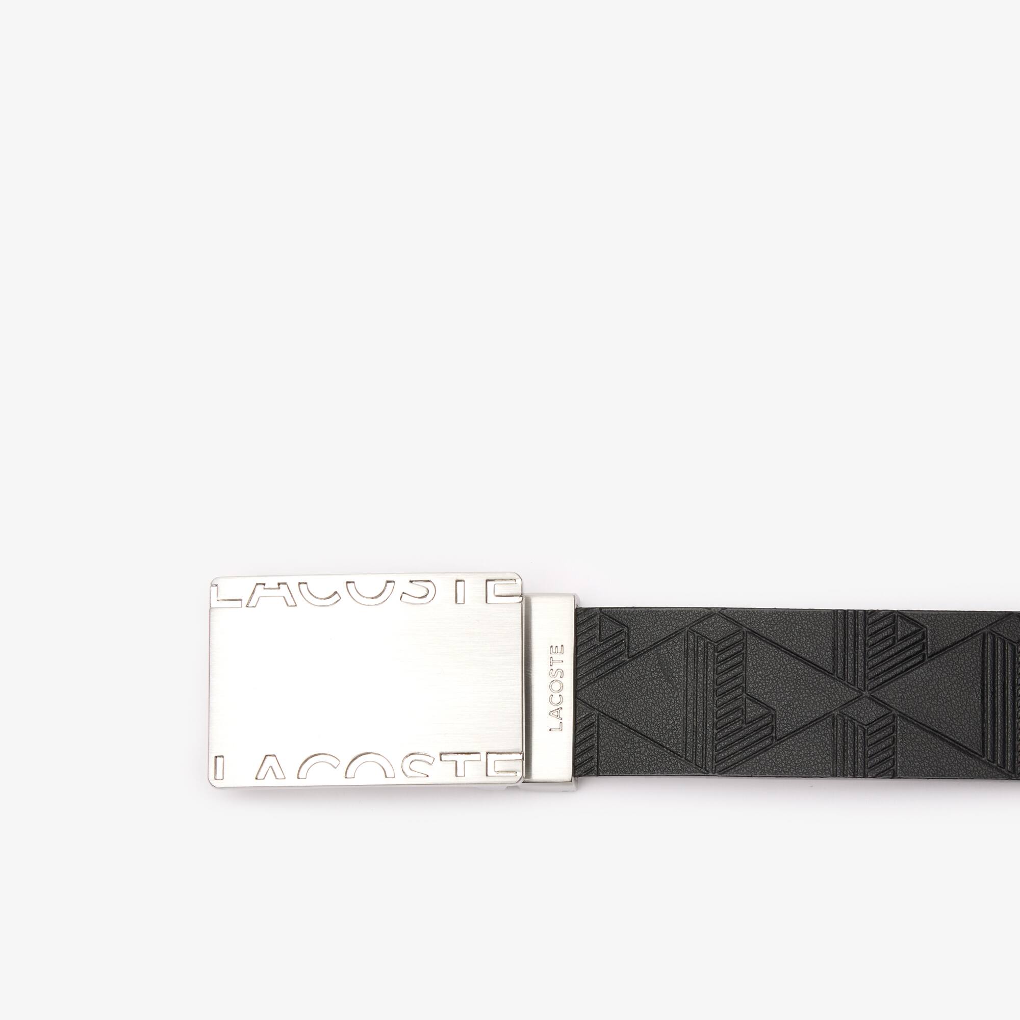 Coffret ceinture en cuir avec 2 boucles siglées Ceintures - Noir - Lacoste - Homme