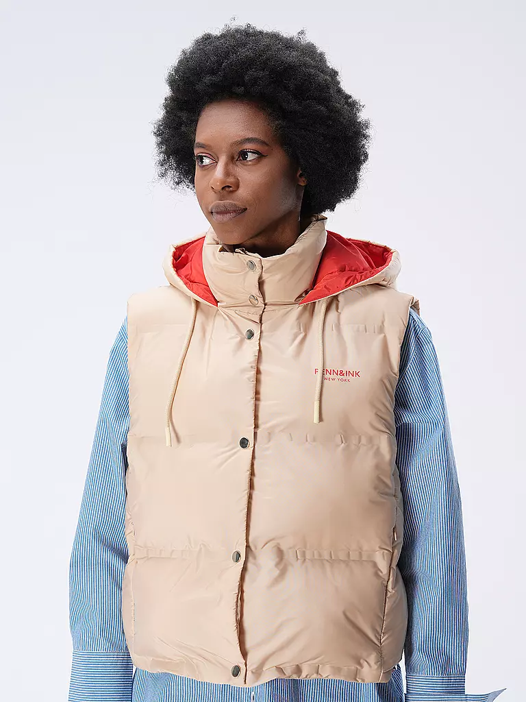PENN&INK Steppgilet beige